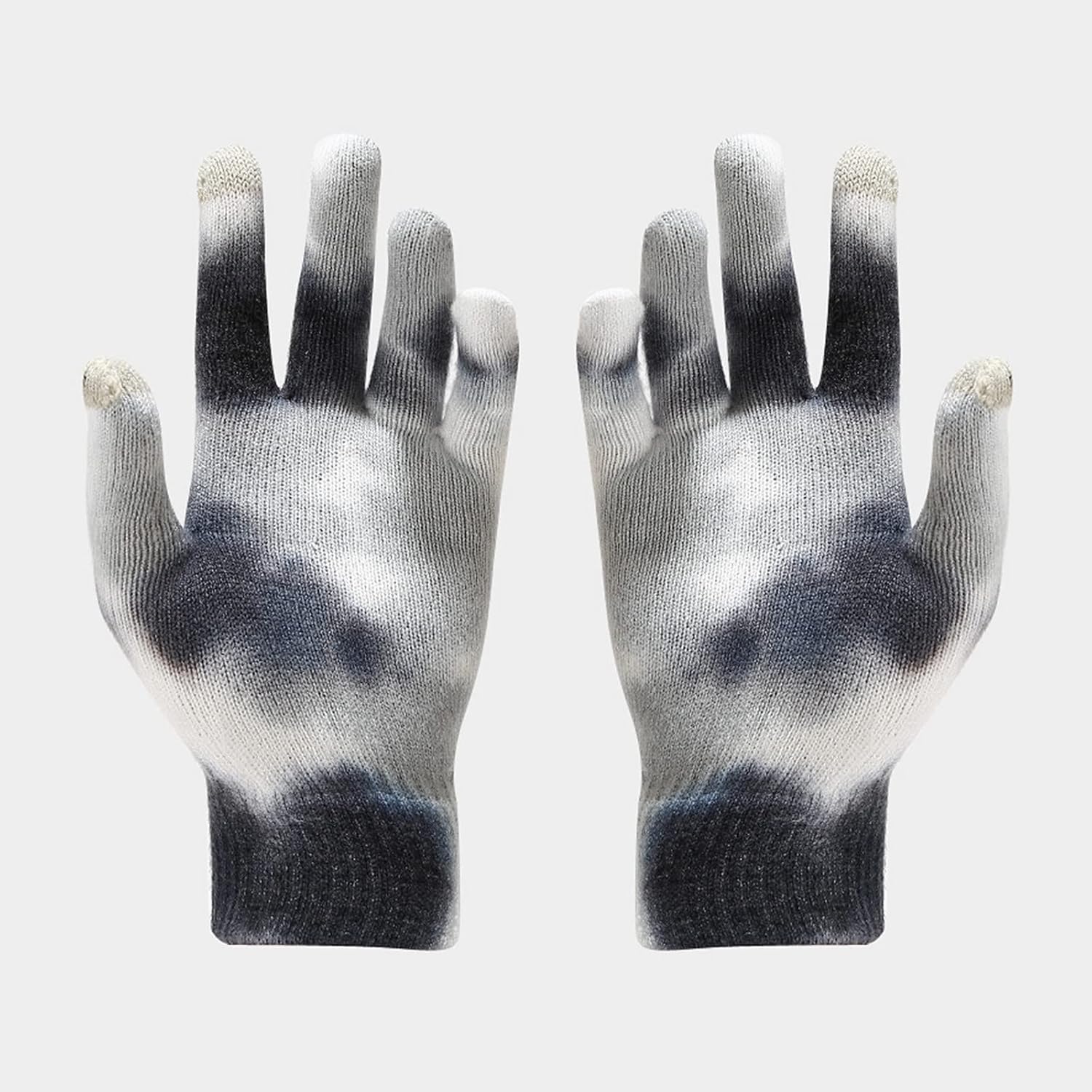 Sets Hat Skiing Hat Windproof Tie-dye Knit Gloves Knitted Scarf Women Adult Winter Printed Teenage Boy Hats