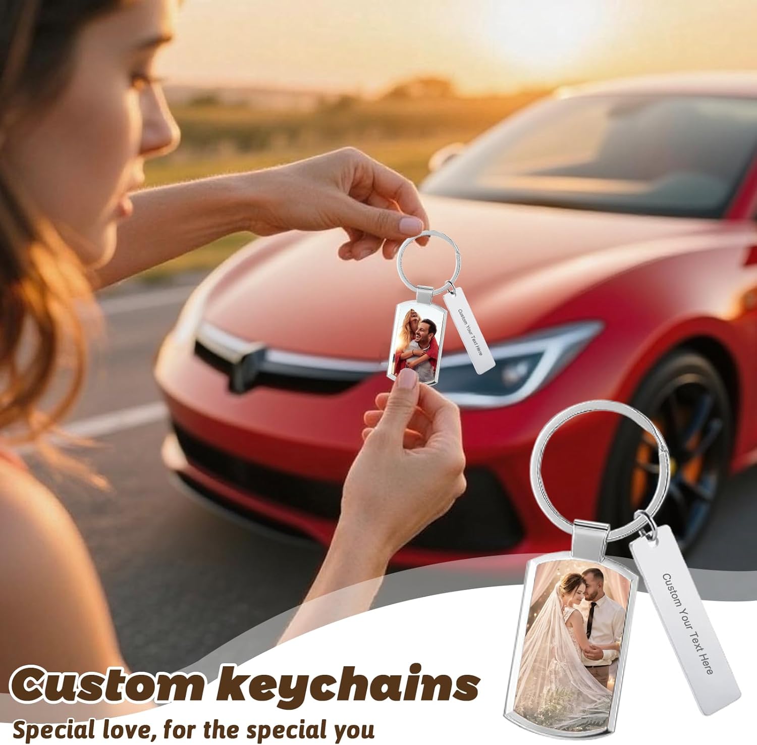 Custom Keychain with Picture Personalized Keychains with Engraving Photos Text Customized Gifts for Men Women - Image 7