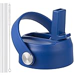RRegeny Straw Lid for Hydro Flask Wide Mouth 32 40 oz, Straw Lids with Flexible Handle and Straws compatible with HydroFlask, Replacement Sports Flex Cap Wide Mouth Top 32 40 oz