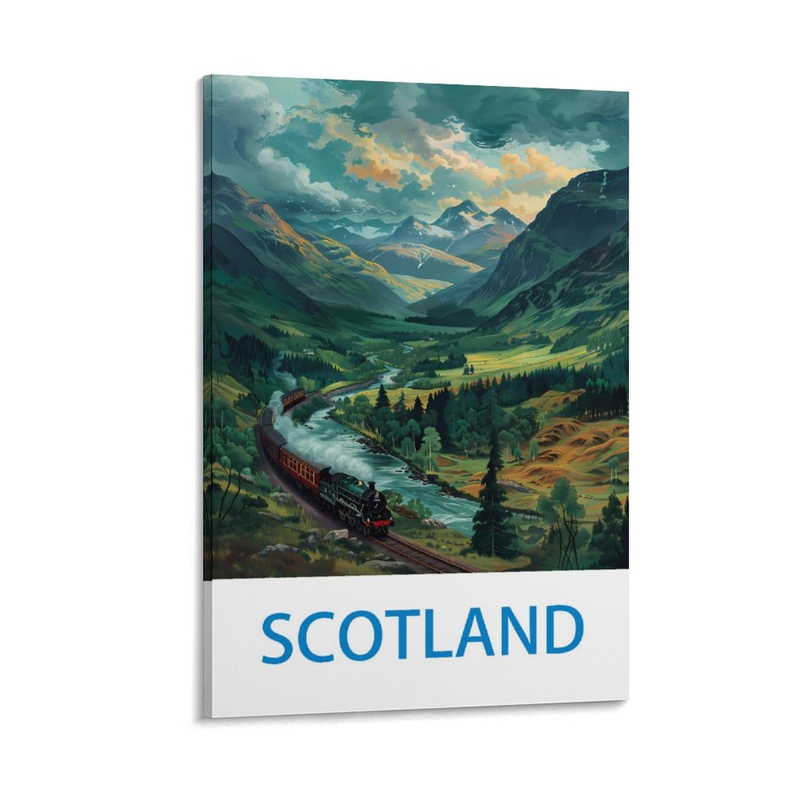 ZHILIJING Scotland Vintage Travel Poster 16x24inch(40x60cm) Decorative Painting Canvas Wall Posters And Art Picture Print Modern Family Bedroom Decor Posters