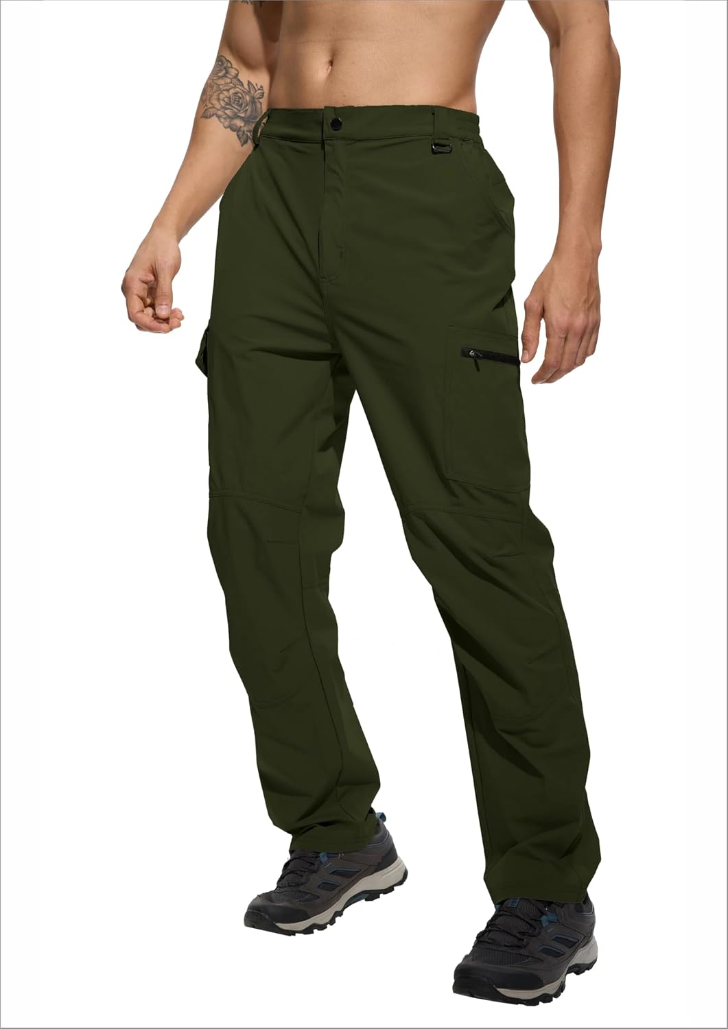 M's Lightweight Hiking Cargo Pants Waterproof Quick Dry Travel Climbing Camping Fishing Ms Work Pants Outdoor thumbnail