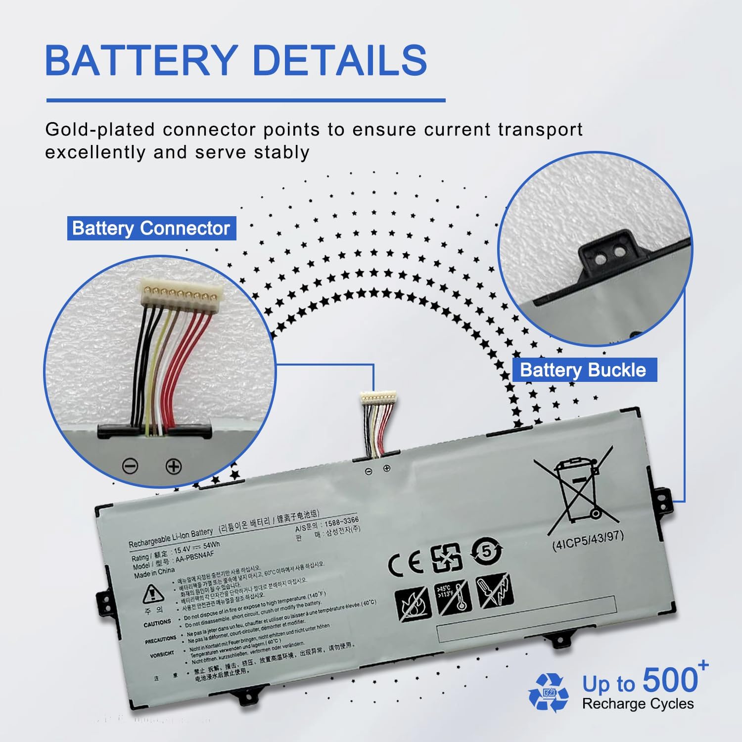 JOTACT AA-PBSN4AF Laptop Battery for Samsung Notebook 9 Pen 13" NP930SBE-K01CN NP930SBE-K06CN NP930SBE-K01US NT930SBE-K38A Series Samsung Galaxy Book Flex Alpha NP730QCJ NP730QCJ-K01US 15.4V