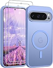 Jshru Magnetic for Google Pixel 10 & Pixel 10 Pro Case,Compatible with Magsafe,with HD Screen Protectors X2, [Durable & Sturdy] Slim Translucent Protective Cover,Pixel 10/10 Pro-Light Purple