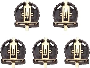 CR1220 LIR1220 Button Cell Battery Case - Pack of 5 - Brown