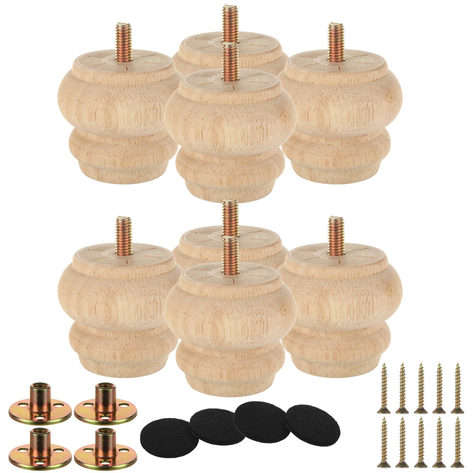 Photo 1 of SENENQU 2 Inch Wooden Furniture Legs (8 Pack)