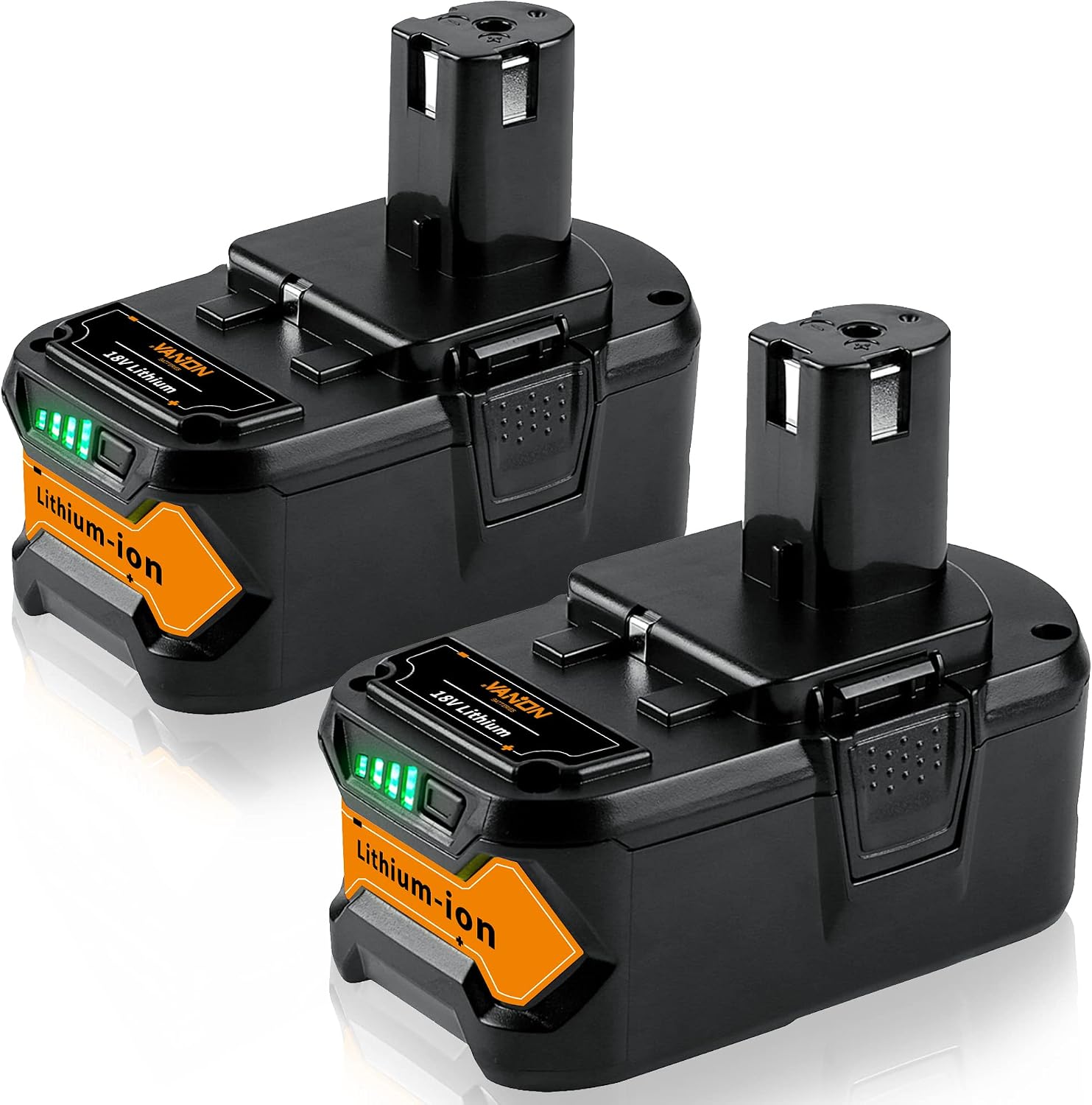 VANON 7.0Ah P108 18v Replacement for ryobi 18v Battery 2 Pack Lithium Ion High Capacity Batteries Compatible with P108 P102 P103 P104 P105 P106 P107 P109 P122 BPL18151 BPL1820 Cordless Tool