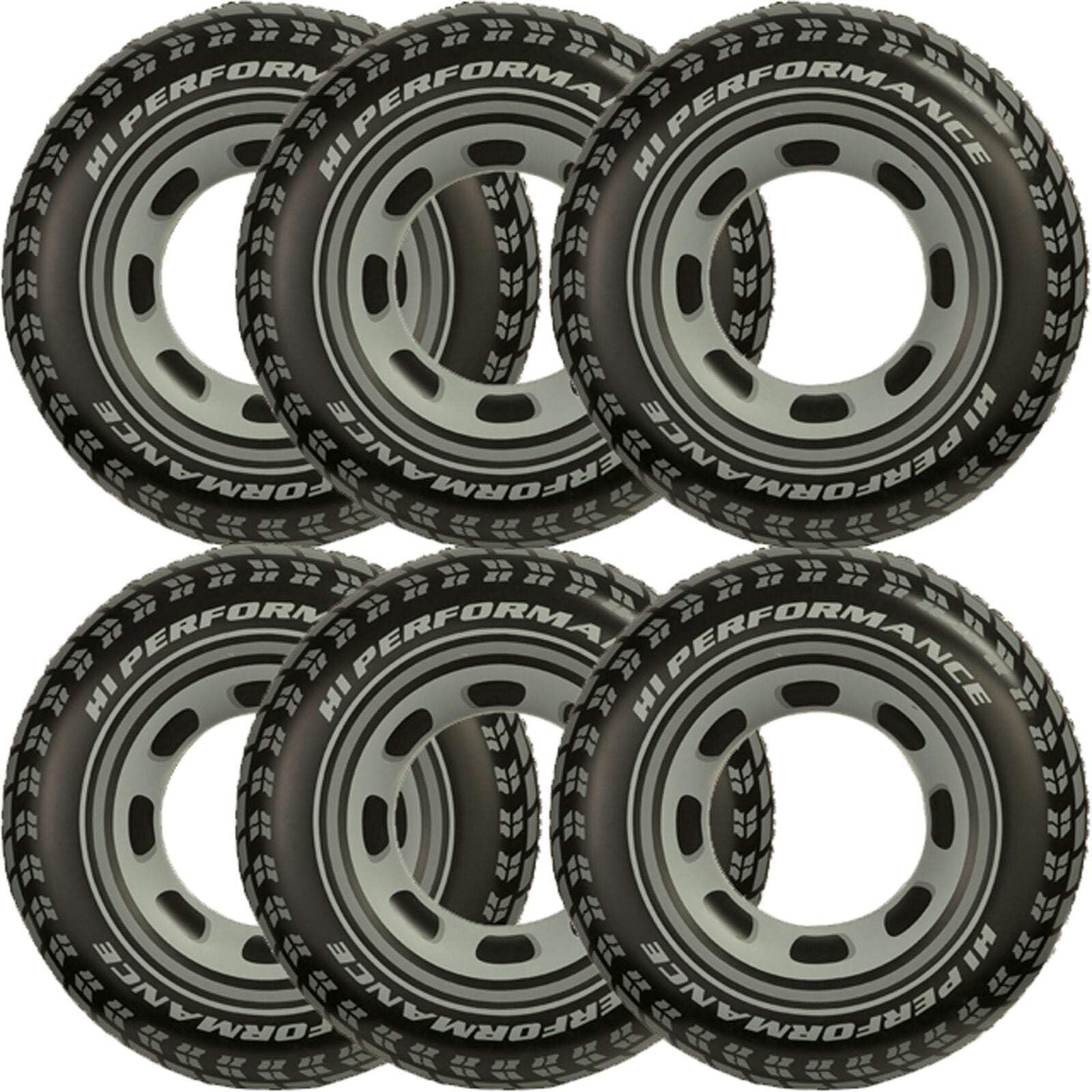 Intex Inflatable 36" Giant Tire Tubes for Swimming Pool/Lake/Ocean (6 Pack)