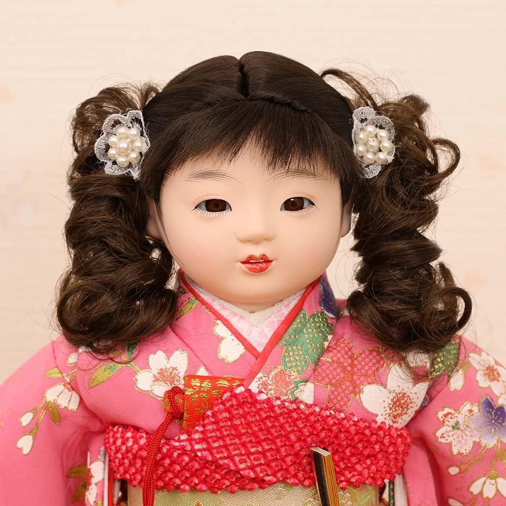 Amazon | 市松人形 齊藤公司作 8号 愛ちゃん 金彩友禅 雛人形 ひな人形