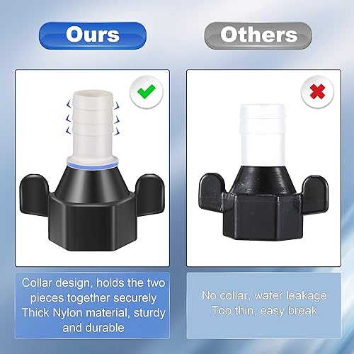 Miniatura 4 de Dreyoo Codo de púas de 12 pulgada x 14 NPT x 12 pulgada y adaptador giratorio recto, accesorios de bomba de agua para RV con cinta de sellado de