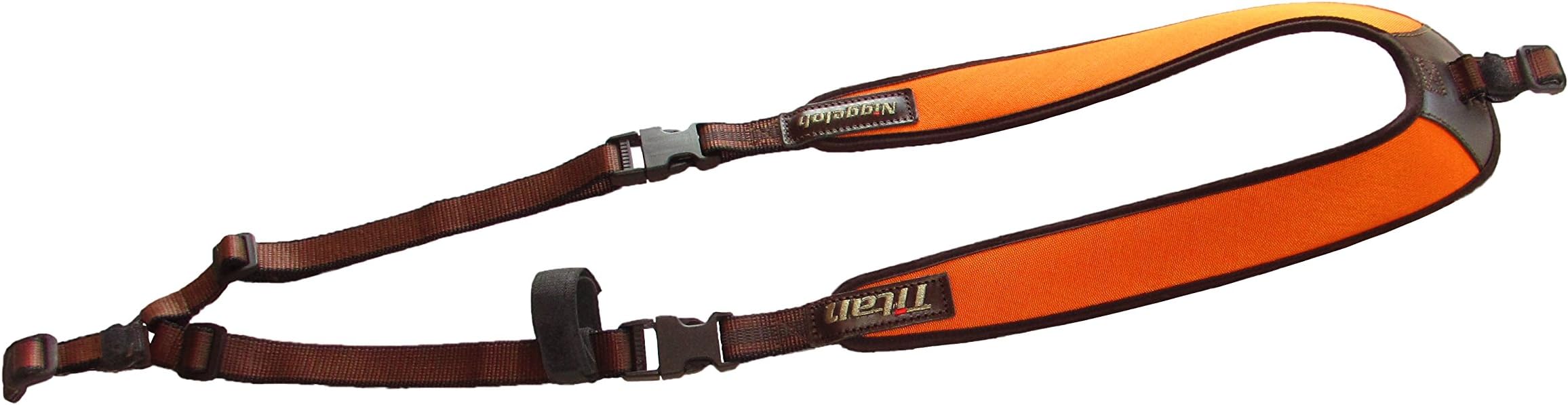 Niggeloh Unisex_Adult Rucksackgewehrgurt, Titan II, Braun, 1411 00023 Backpack Rifle Strap, Brown/Orange, universal