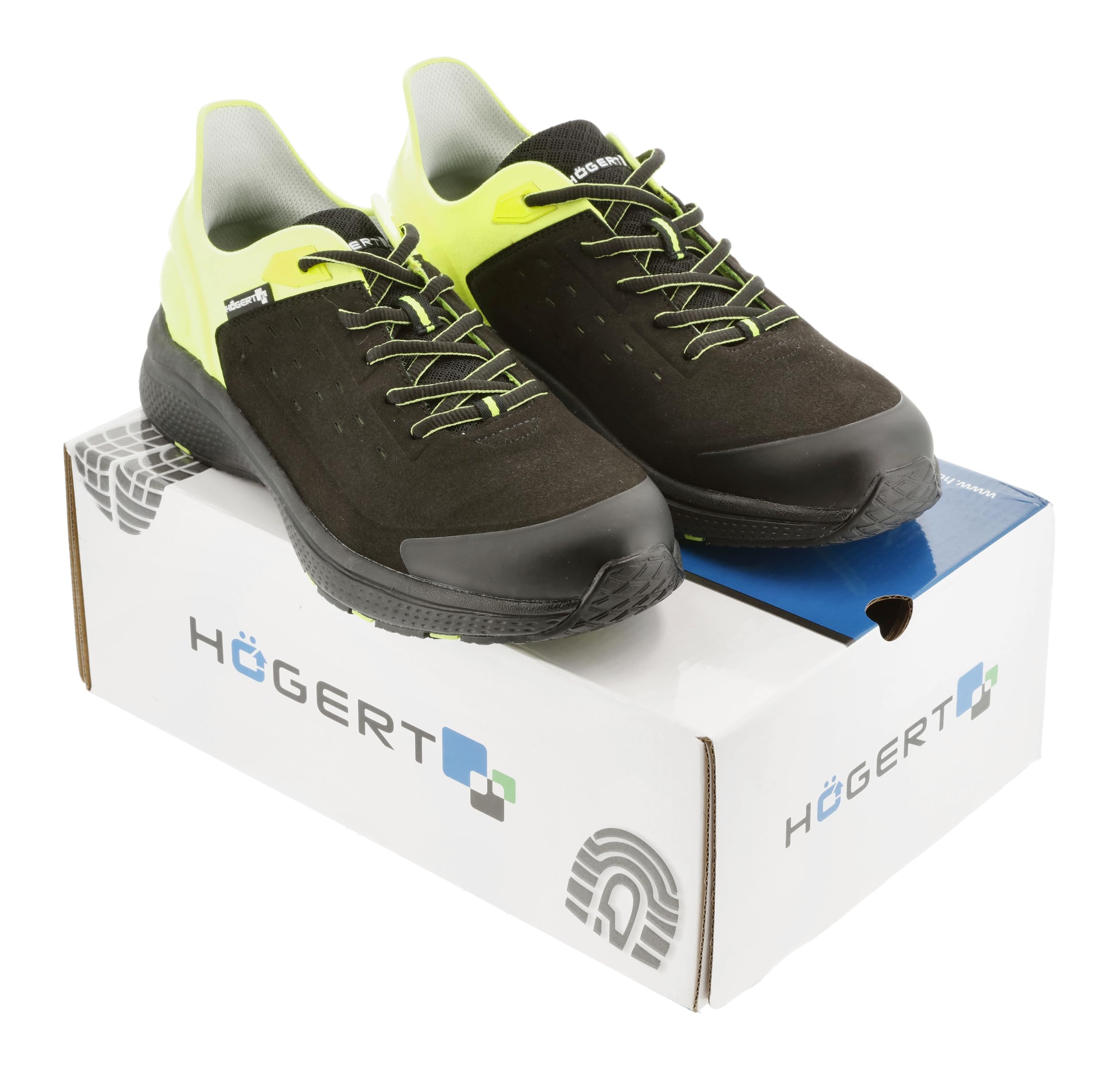Högert Technik, Sauten Leichte Sicherheitsschuhe O1 FO SR Schwarz/Gelb Hi-Vis 42, Scarpe Antinfortunistiche Leggere, Nero Giallo, EU