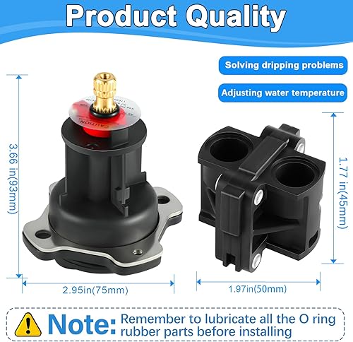 Miniatura 6 de GP76851 Tapa mezcladora y kit de unidad de equilibrio de presión GP500520, compatible con Kohler GP77759, pieza GP876851, kit de reparación de