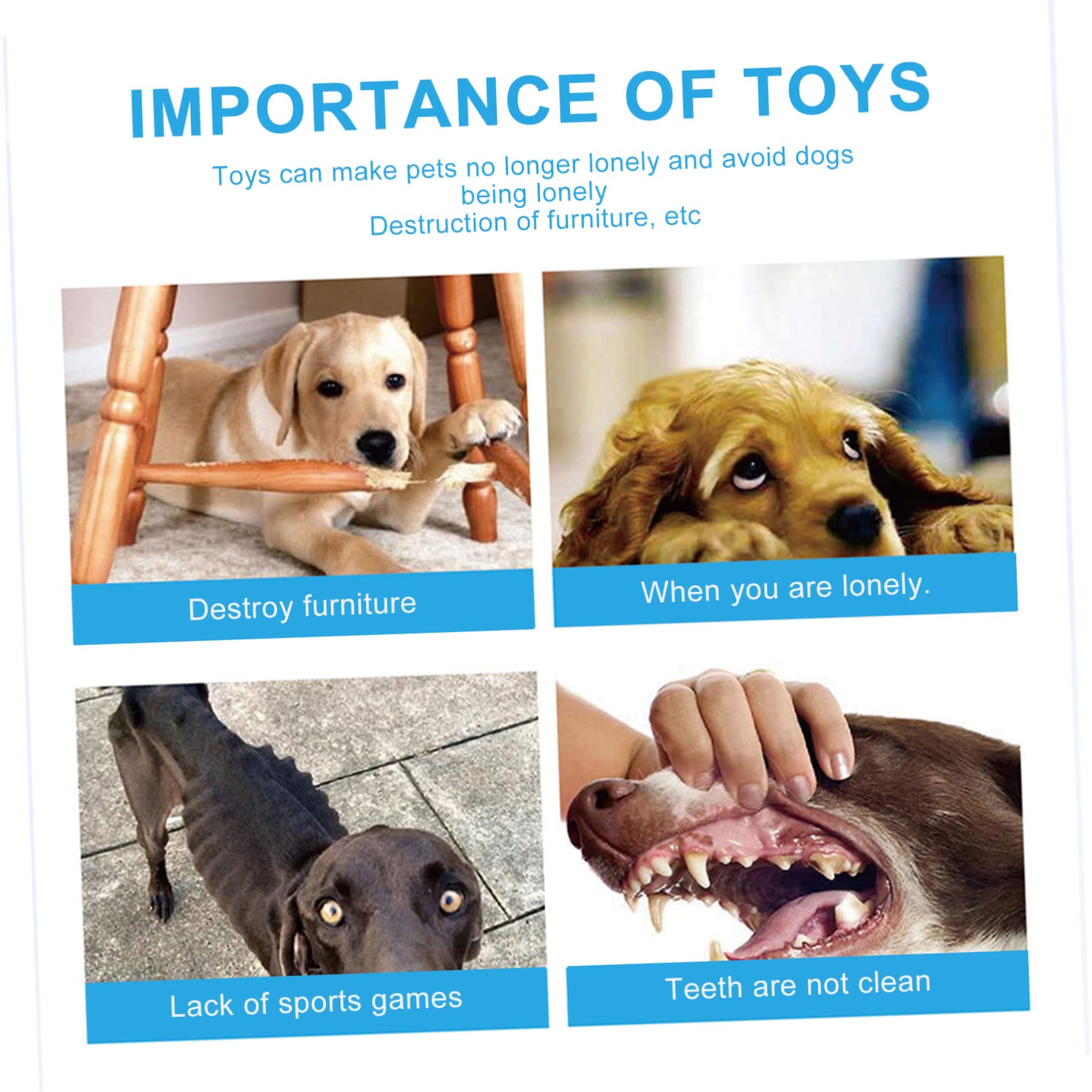 INOOMP 6piezas Juguetes De Peluche para Perros Juguetes Chirriantes Duraderos para Cachorros Sin Relleno Diversión Interactiva y Saludable