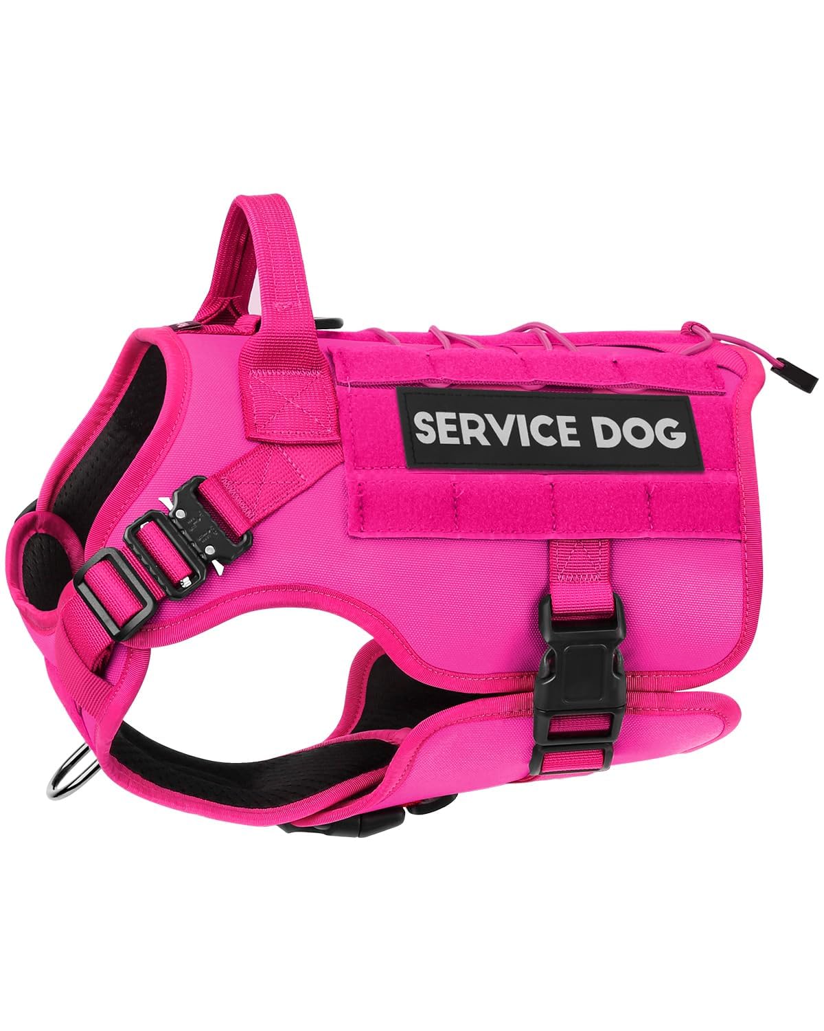 PETNANNY Arnés táctico para perros de servicio, chaleco de apoyo emocional para perros medianos y grandes, chaleco para perro de la ESA sin tirones con gancho y bucle, chaleco Molle de trabajo para