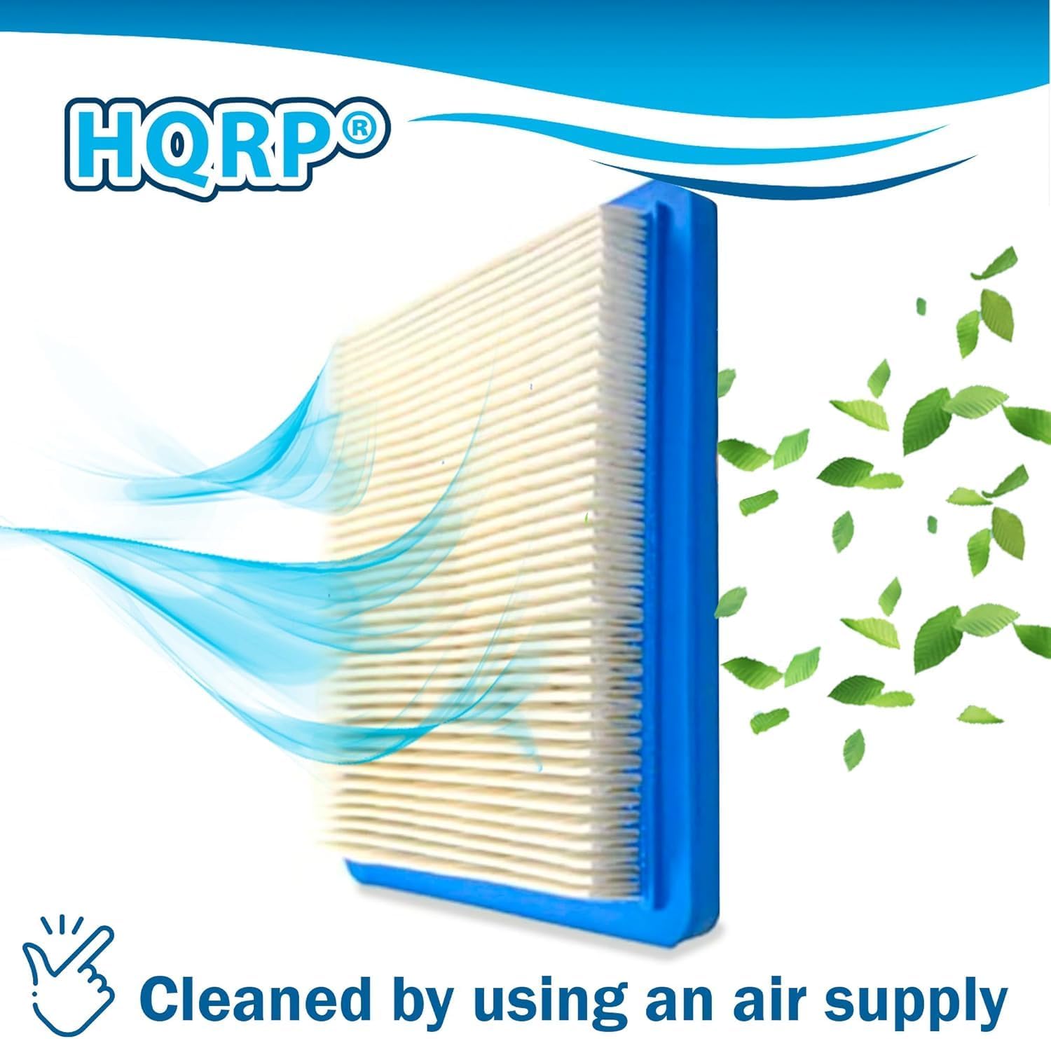 HQRP 20-Pack Air Filter Cartridge 491588S w/Pre-Filter compatible with Briggs & Stratton 3.5-6.75 HP Quantum Engines 625-1575 Series 625 650 675 625e 675e 675ex 725e 725ex Series Lawn Mower Engines
