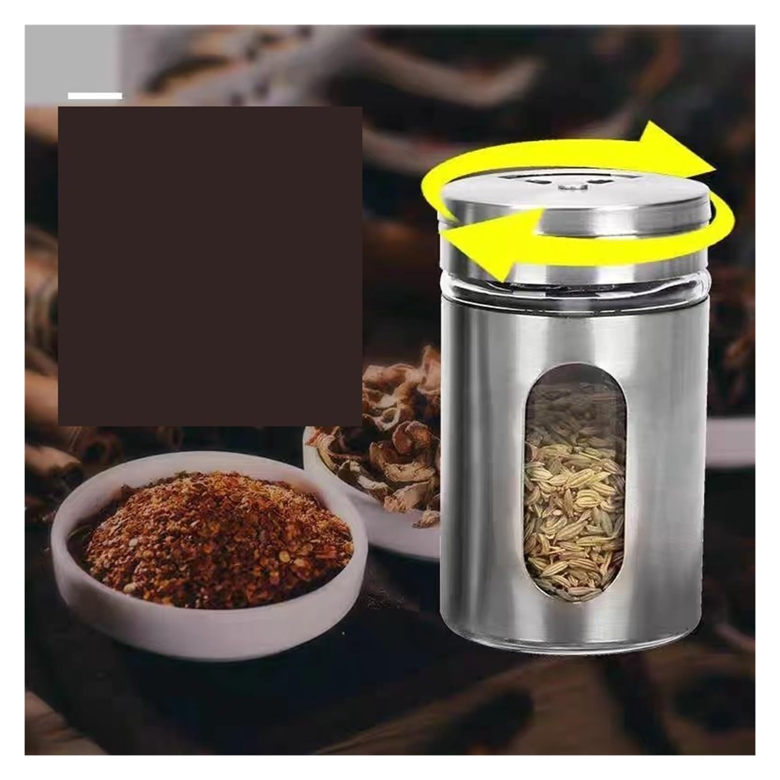 3pcs Stainless Steel Seasoning Bottle Pour Sucre