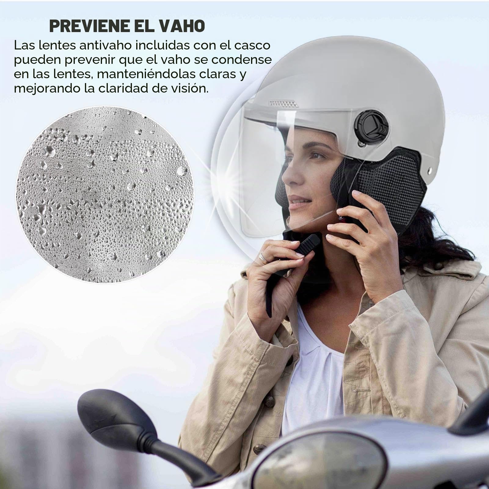 Cascos De Bicicleta para Adultos - Cascos De Scooter, Casco De Bicicleta De Montaña para Patineta, Medio Casco De Protección Solar para Bicicleta para Circunferencia De La Cabeza 52-60CM