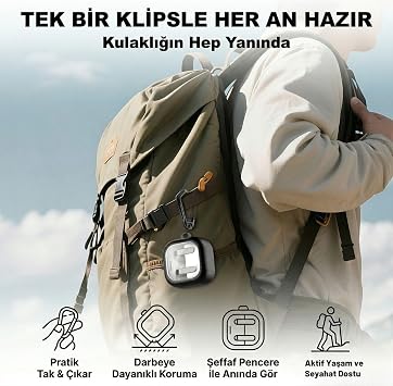 Rongep [Black-Frame] Samsung Galaxy Buds4 Pro/Buds 4 için Kılıf [Fonksiyonel Stantlı Tasarım] Kulaklık Kılıfı [Güvenlik Kilit Tasarımlı] Taşıma Askılı TPU Koruyucu Samsung Buds 4 Pro Kılıf (Siyah)