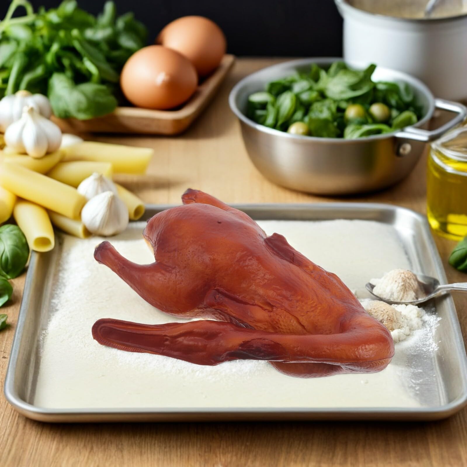 Riproduzione di Anatra Arrosto Realistica da Vetrina, 1 Pezzo
