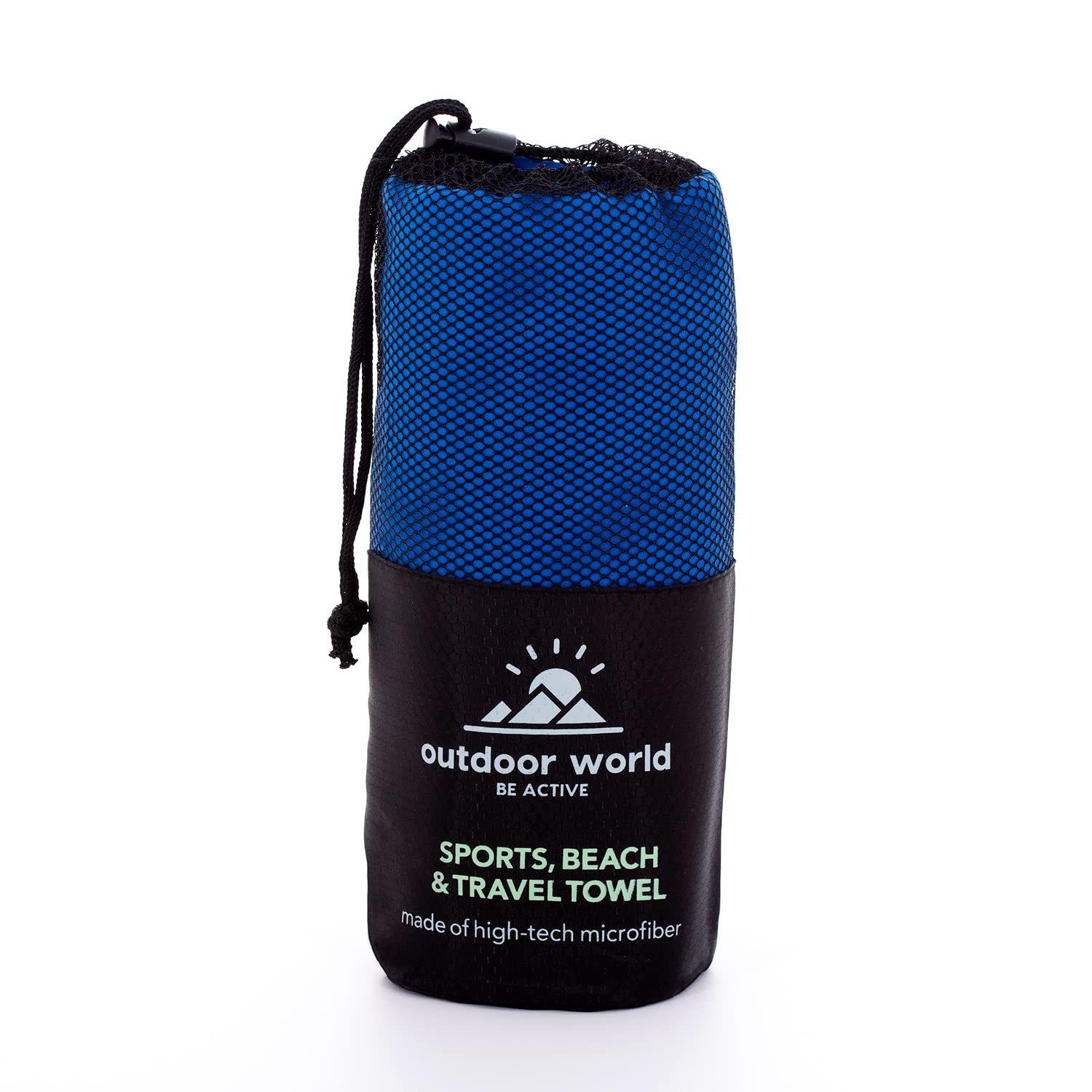 Outdoor World Microfibre Towel, Quick-Dry, Lightweight & Ultra Absorbent for Camping Travel, Hiking, Beach, Swimming, Gym - Image 2