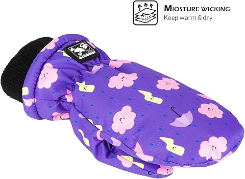 Miniatura 3 de HIGHCAMP Toddler First Pair of Winter Snow Mittens Waterproof Rookie Ski Snowboard Gloves for Small Kids Baby Boy Girl