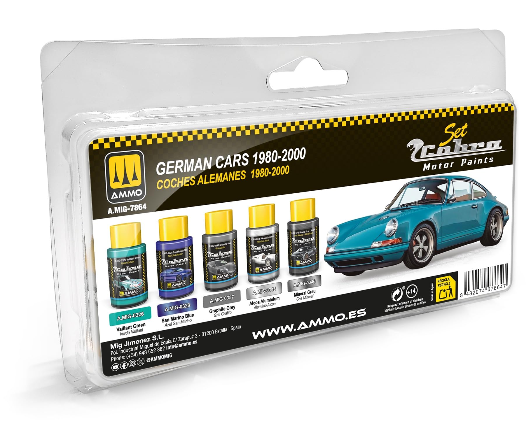 Coffret AMMO COBRA MOTOR German Cars Mig Jimenez peinture haut de gamme
