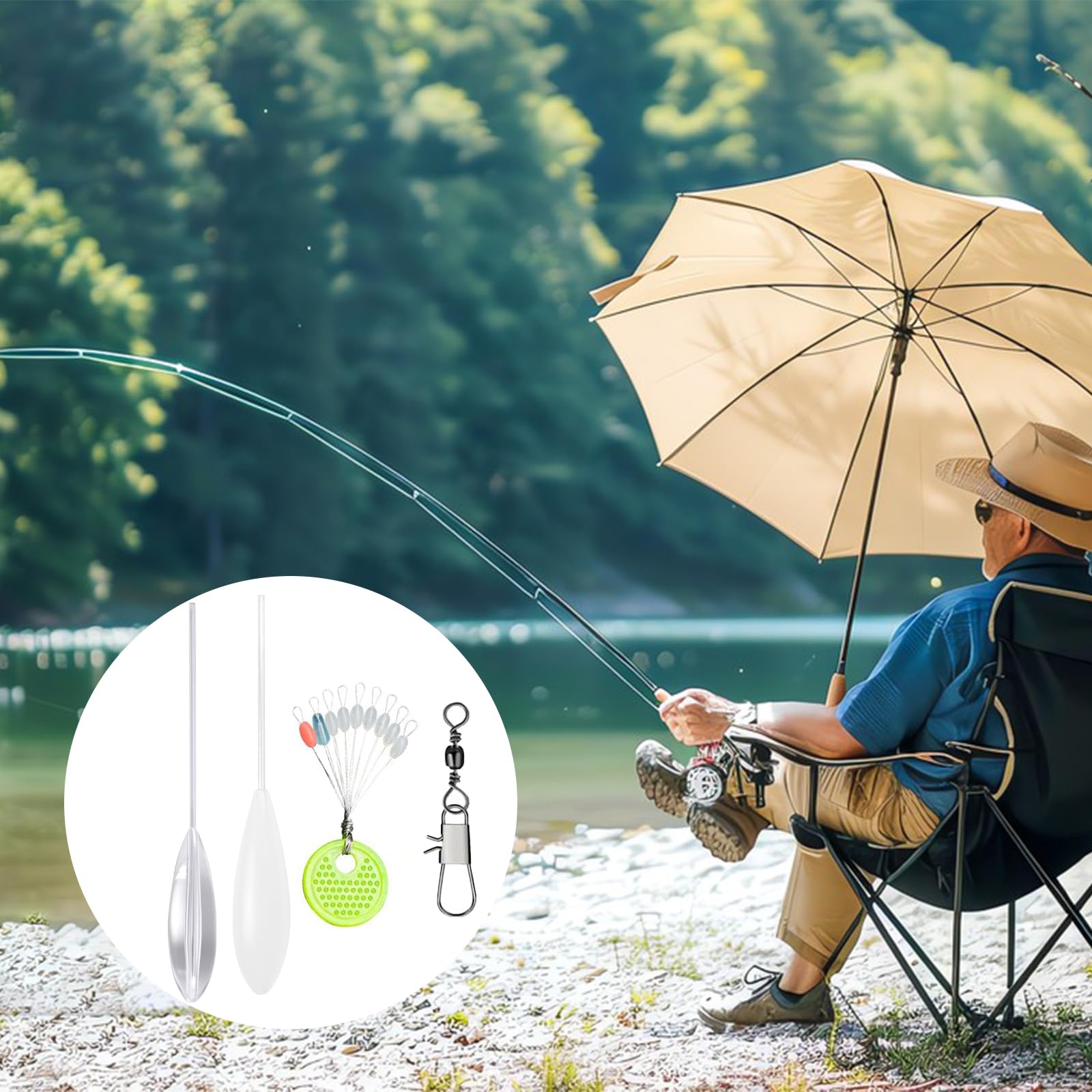 21 Pezzi Diversi Fishing Sbirolino Set,6X Affondante 6X Sbirolino Galleggiante (6g 8g 10g 12g 15g 20g),6X Girelle da Pesca Trota Pesca,3X Stopper Pesca,Accessori per La Pesca alla Trota