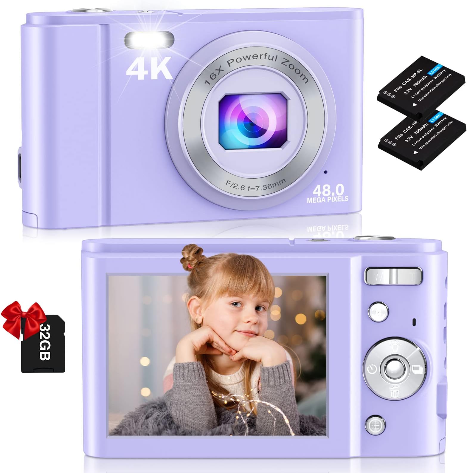 Appareil Photo Instantané - KZQ - 1440P - 32 Go - Autonomie 3-4h - Pour