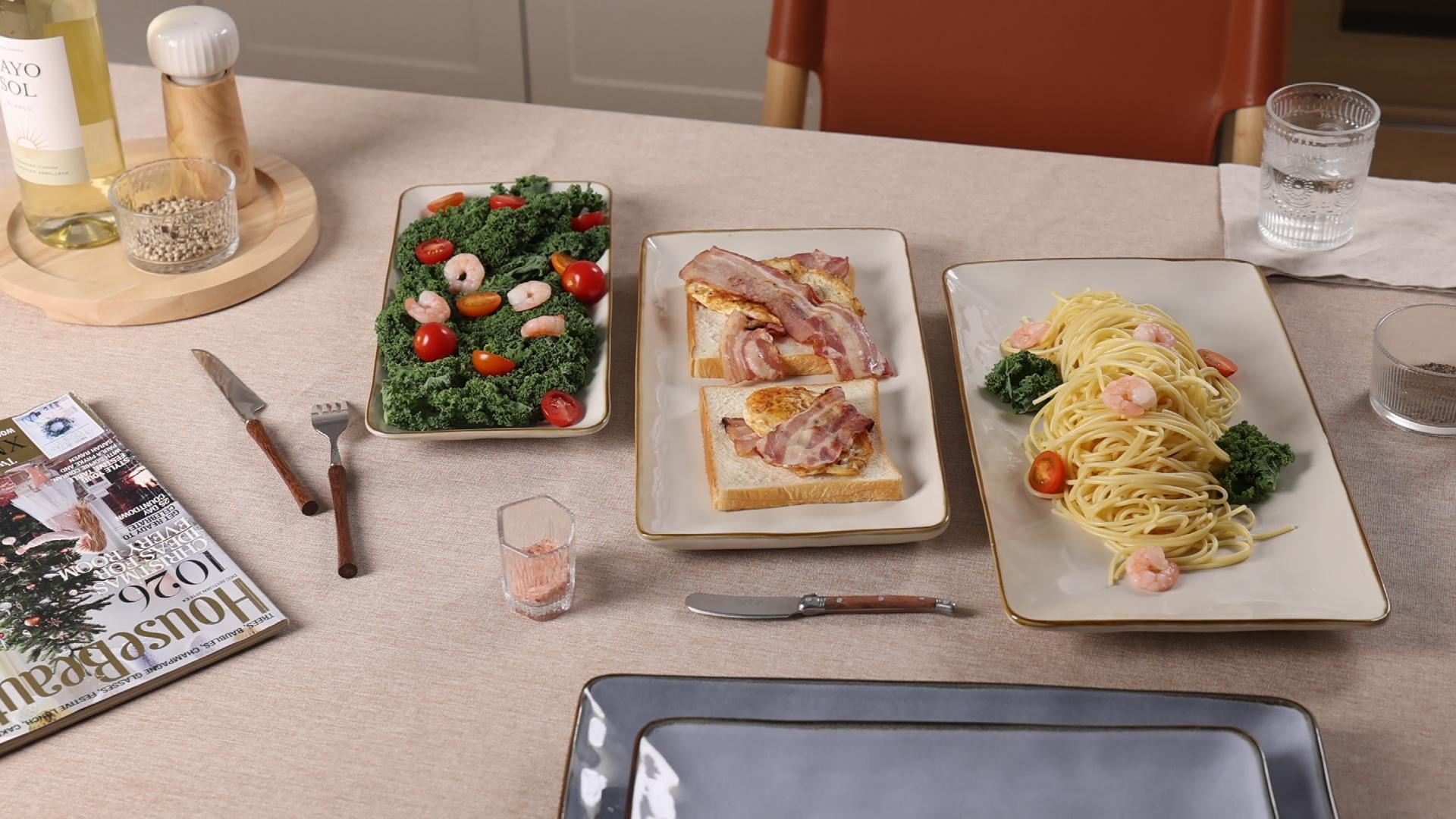 Amazon.com | Famiware Serving Platter, Rectangular 15.67/14.1/12.6