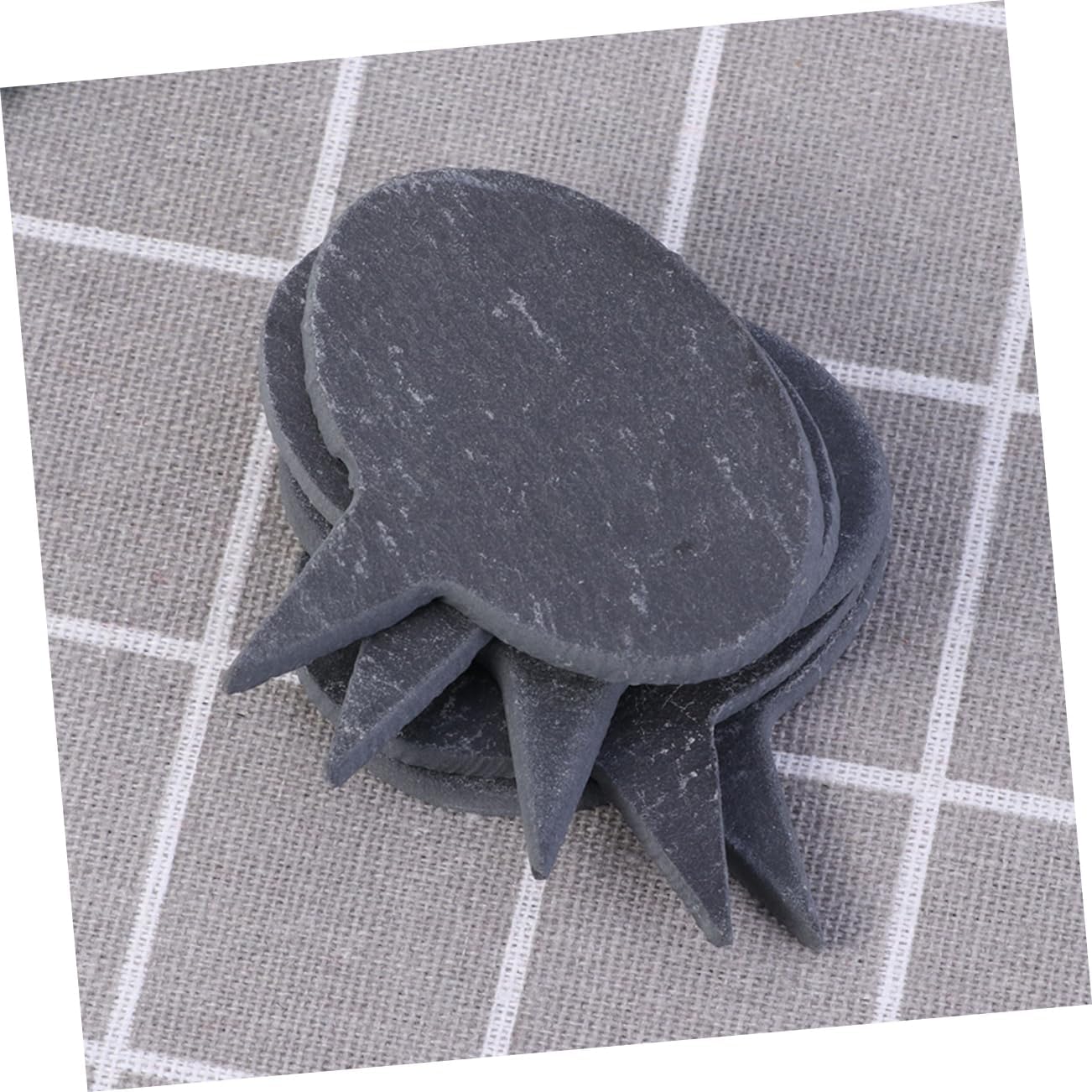 Stone Cheese Label Toppers Black Reusable Writing Inserts
