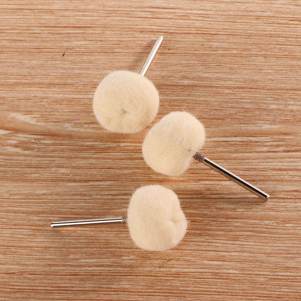 10 Pezzi 2.35mm Montato mandrino lucidatura Strumento di lucidatura Ruote Punte macinino smerigliatrice Testa Polacca Orologio Accessori Gioielli Strumento Materiale per la Lucidatura dei Gioielli