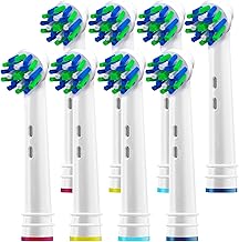 Alayna Replacement Brush Heads for Oral B- Pack of 8 Cross Generic Electric Toothbrush Oralb Braun- Crossact Toothbrushes Compatible with Most Oral-B Bases- Quality Action Bristles, 8.0 Count