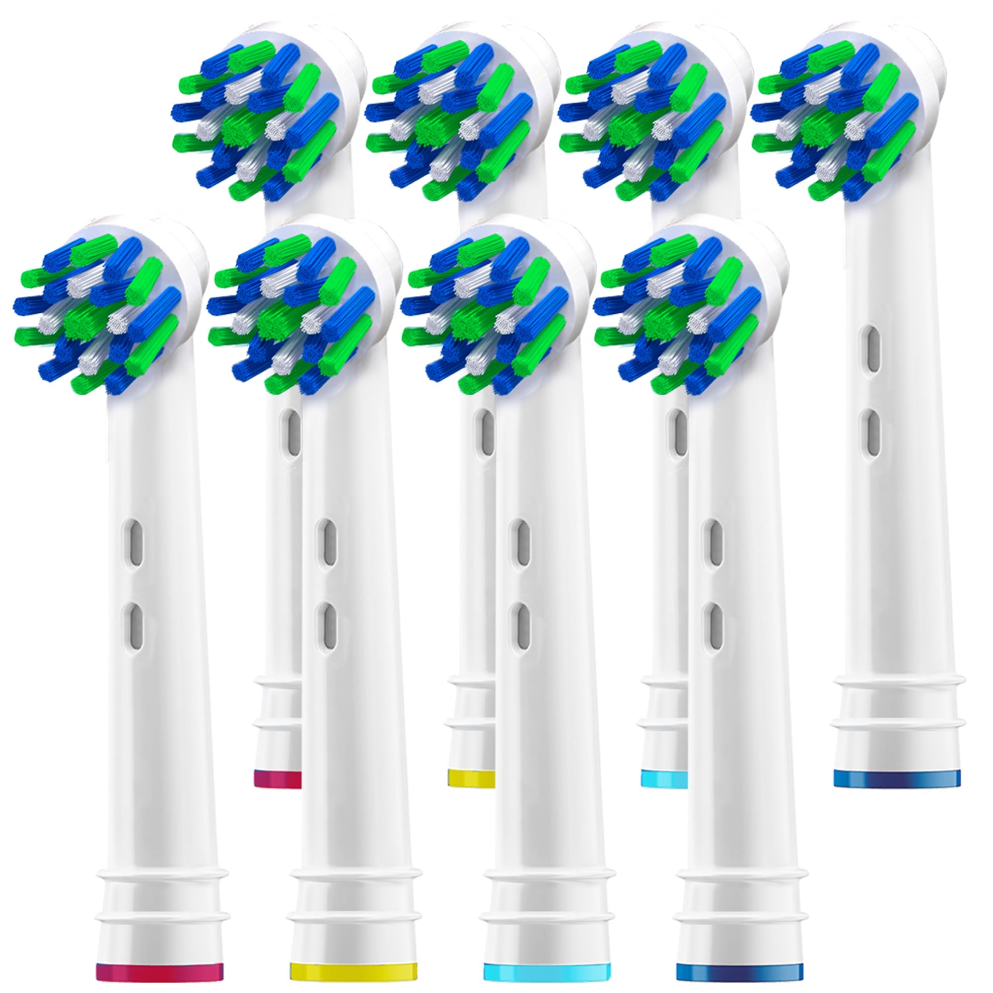 Alayna Replacement Brush Heads for Oral B- Pack of 8 Cross Generic Electric Toothbrush Oralb Braun- Crossact Toothbrushes