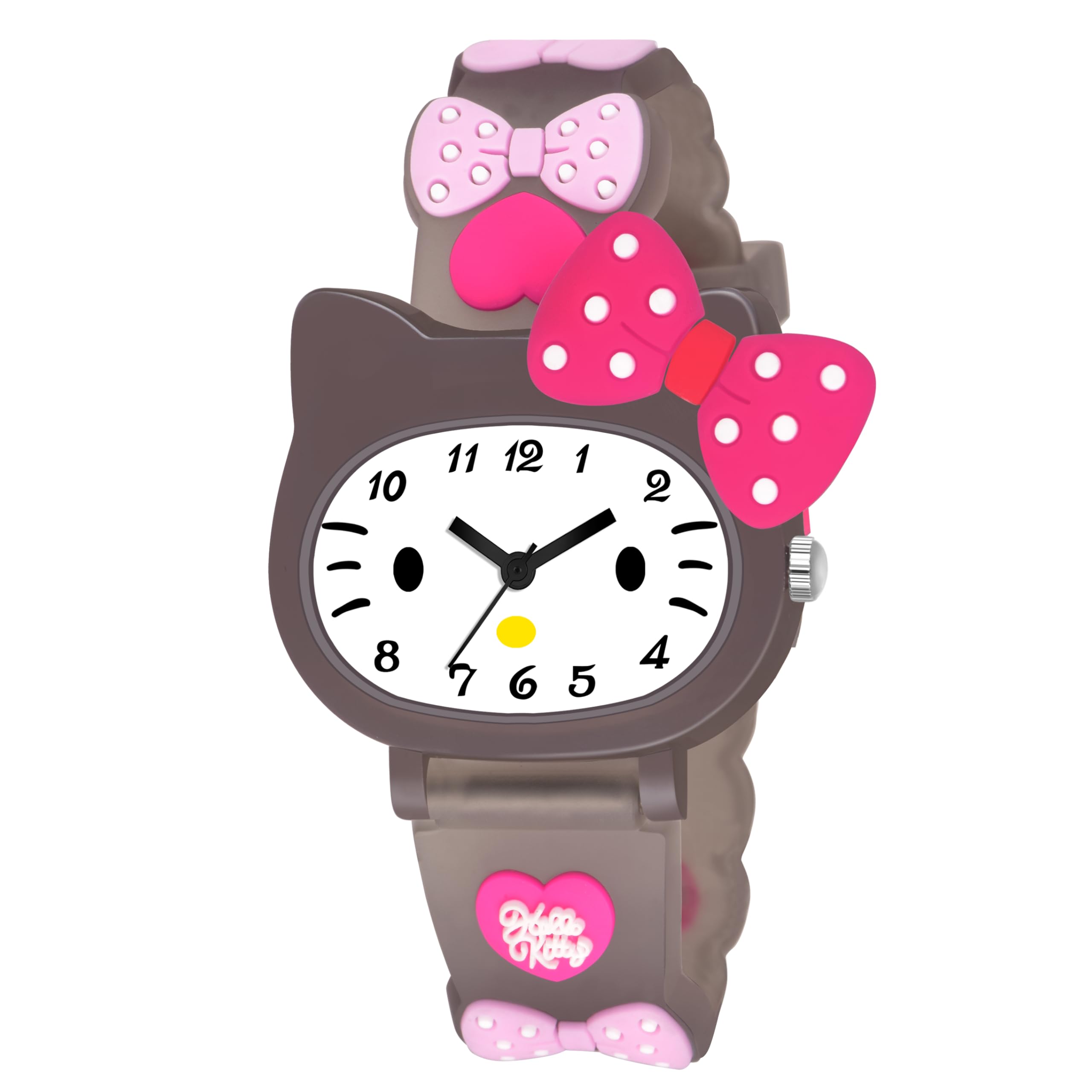 Shocknshop Analog Child Kids Children Hello Kitty Watch for Girls Unbreakable Silicone Strap -W339 (Black) (B0DFPVTMVF) Amazon Price History, Amazon Price Tracker