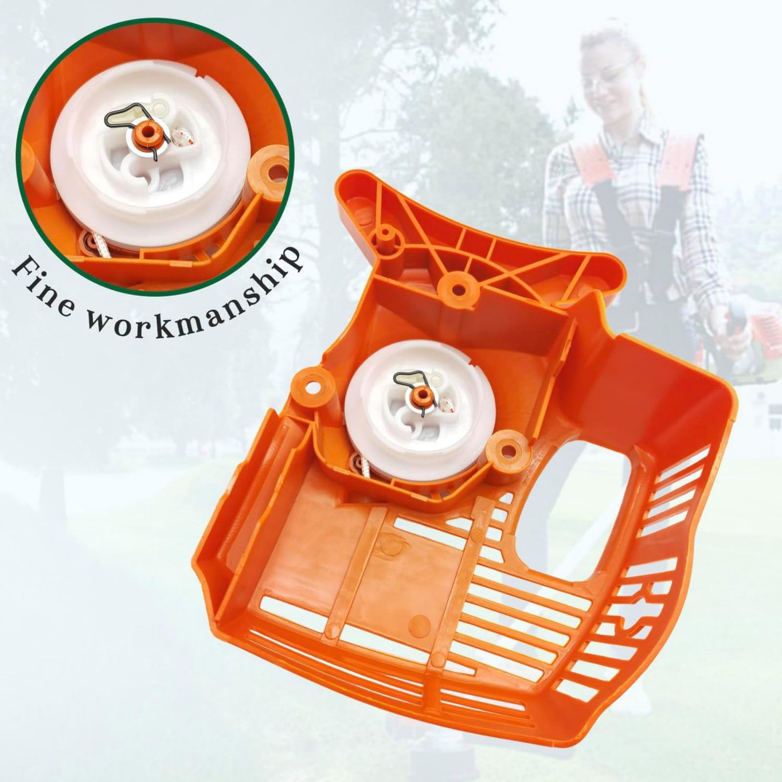 Rasenmäher-Ersatzzubehör Rasentrimmer Recoil Starter für Stihl FS38, FS45, FS45L, FS46, FS55, FS55C, FS55R, FS55RC, FS55T, FC55, HL45, KM55, KM55C, KM55R, KM55RC Rasentrimmer