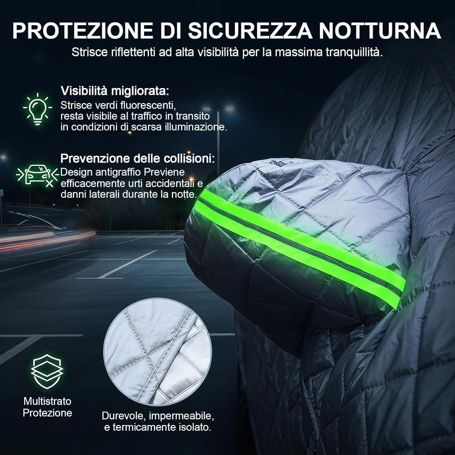 Telo grandine auto per fia-t Topolino(2023-) Su Misura Tutte Le Stagioni,Protezione Vernice Morbida Interna Resistente Neve Pioggia Polvere Uso All’aperto Tutto L’Anno