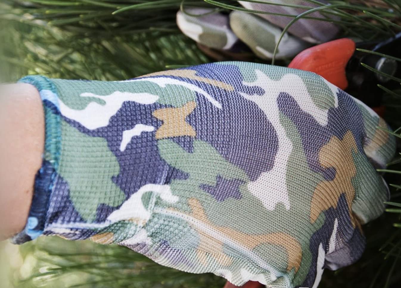 FUZZIO Ogrifox - Guantes de trabajo (24 pares, poliuretano, camuflaje)