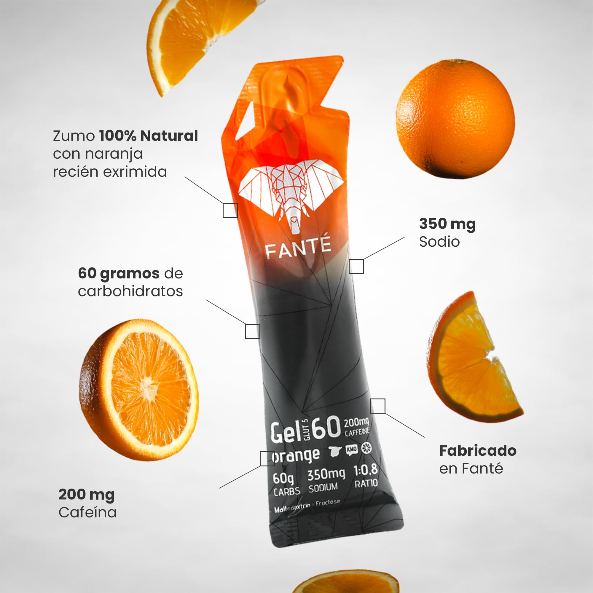 Fanté Medio Maratón Pack | Nutrición para Media Maratón con Estrategia Según Nivel para Running y Resistencia | 1 monodosis y 3 geles energéticos | Con Fruta Ecológica y 350mg de Sodio