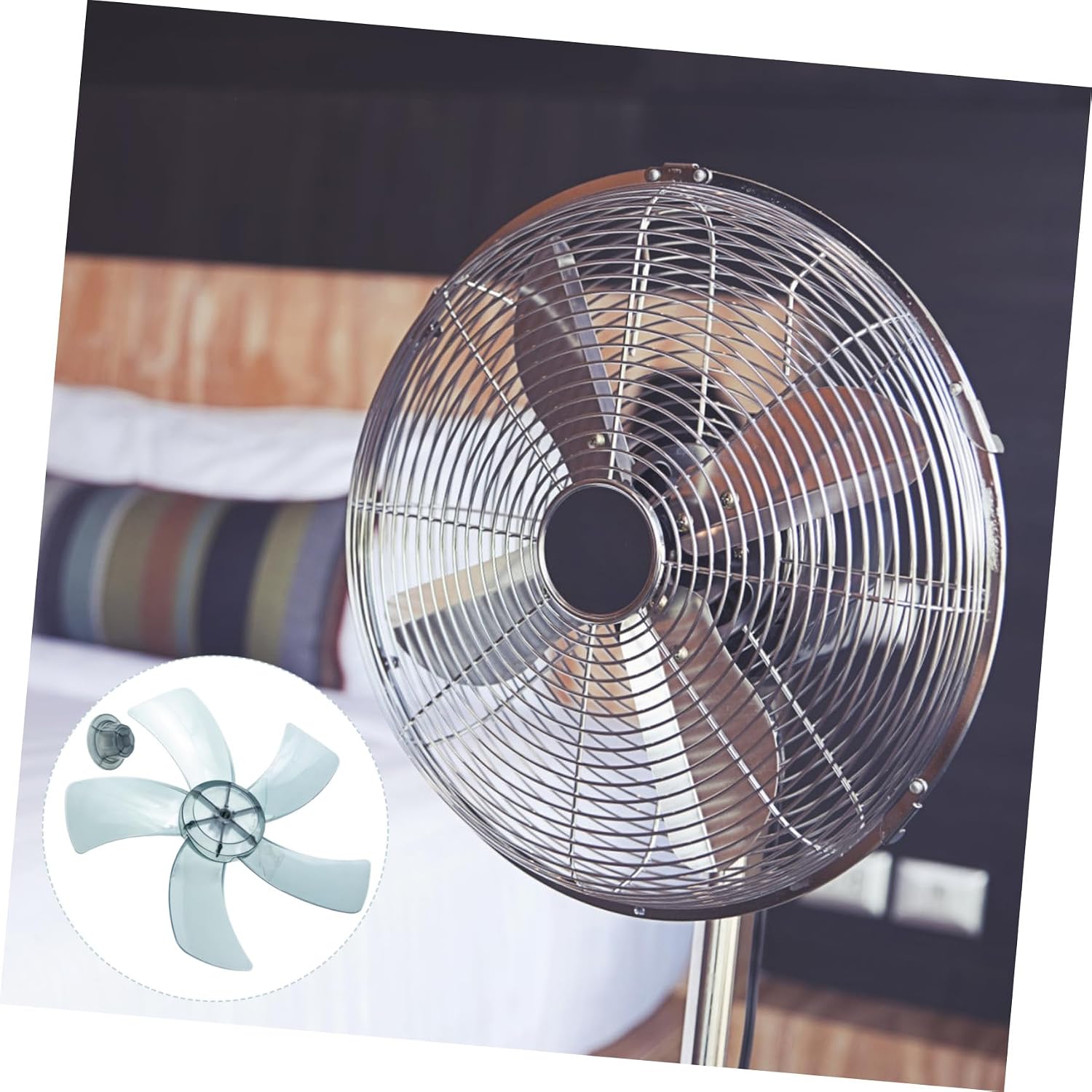 Zerodeko Replacement Fan 5 Set for Pedestal Fan Quiet and Sturdy Plastic Fan Accessories