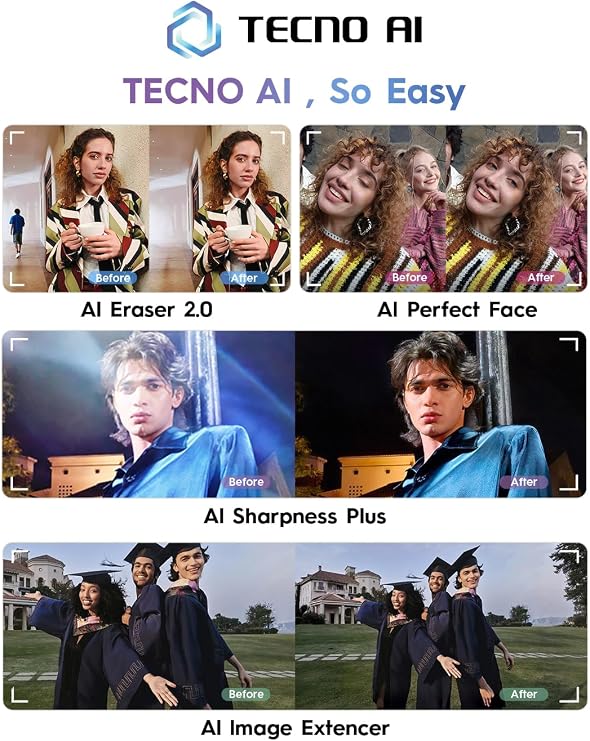 Tecno Camon 40 Pro 5G AI Destekli Akıllı Telefon, 12+12GB RAM 256GB ROM | 50MP Arka, 50MP Ön Kamera |144Hz 6.78'' FHD+ AMOLED Ekran | 5200mAh| 45W, Android 15