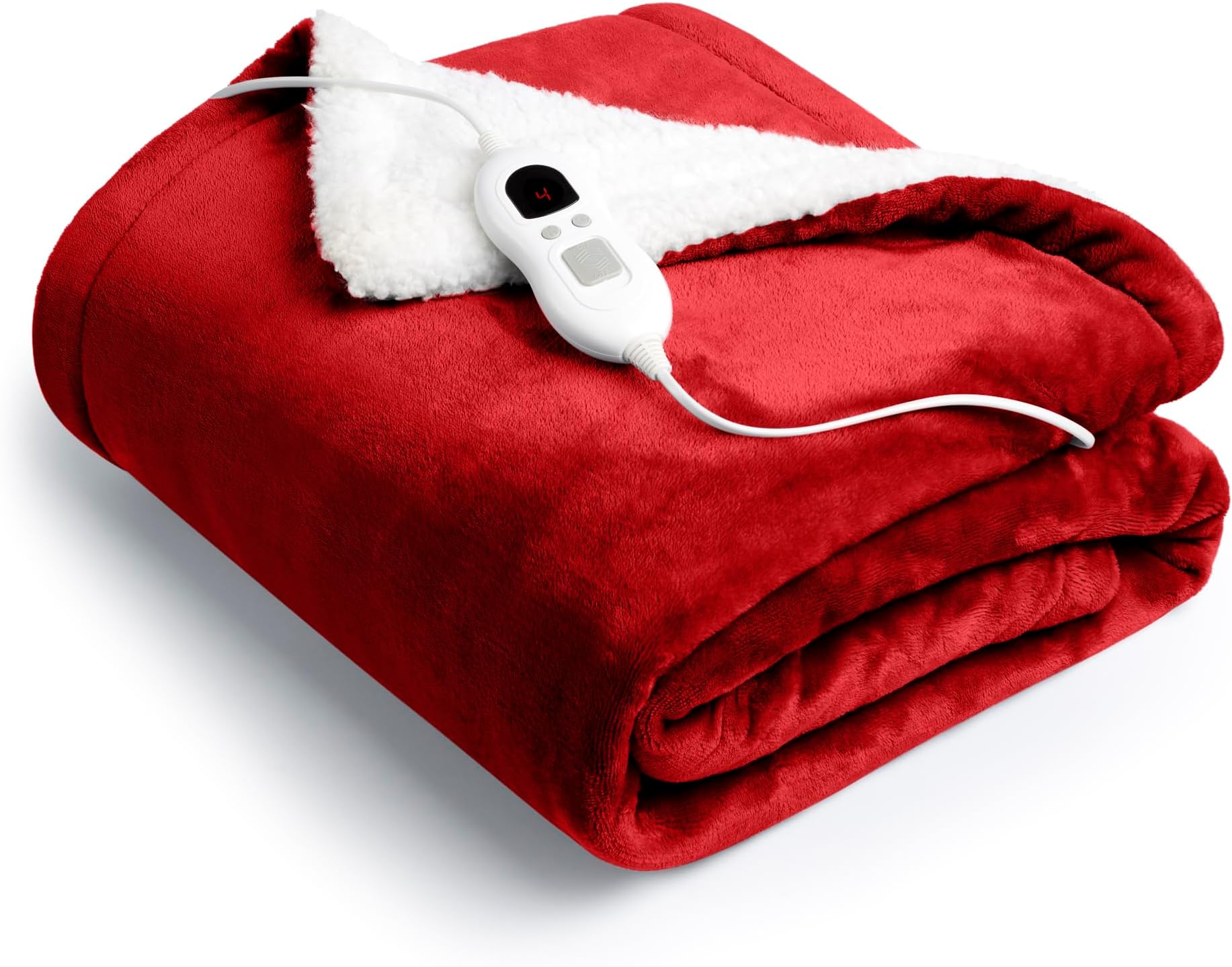 GlamHaus Heated Throw Electric Fleece Over Blanket Sofa Bed Large 160 X 130cm 9 Heat and 9