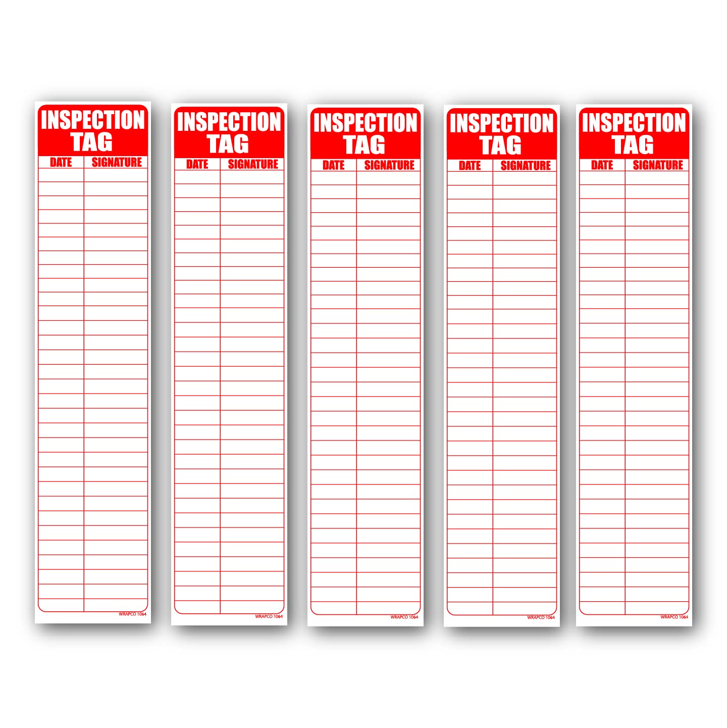 Ladder Inspection Tags (5 Pack) 8.5" x 2" Self Adhesive Vinyl Sticker Decal Indoor/Outdoor