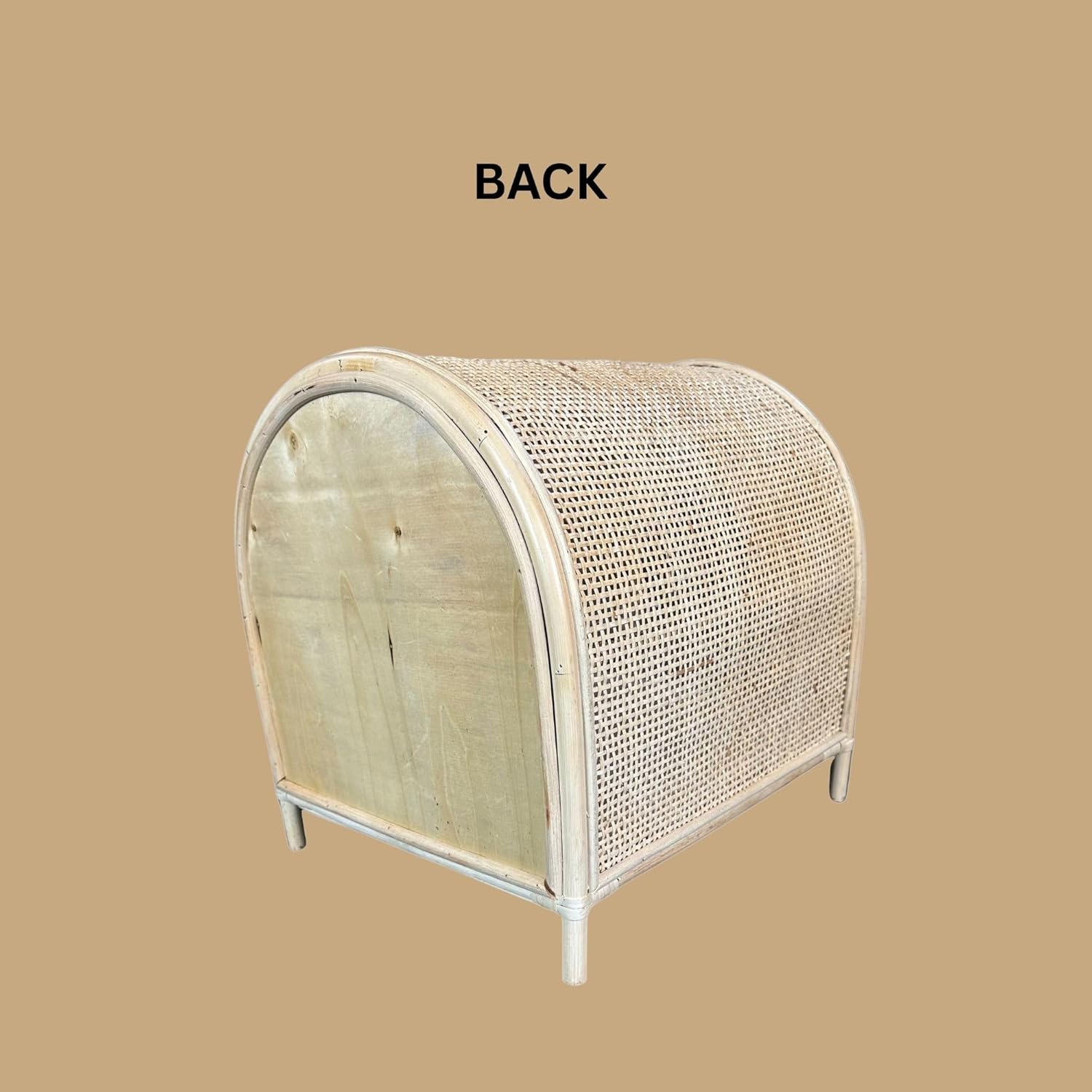 14” x 16” x 15” Handmade 100% Natural Rattan Pet House for Cats & Small Dogs, Indoor Cat Bed or Dog Bed Shelter, Stylish Eco-Friendly Woven Pet Furniture