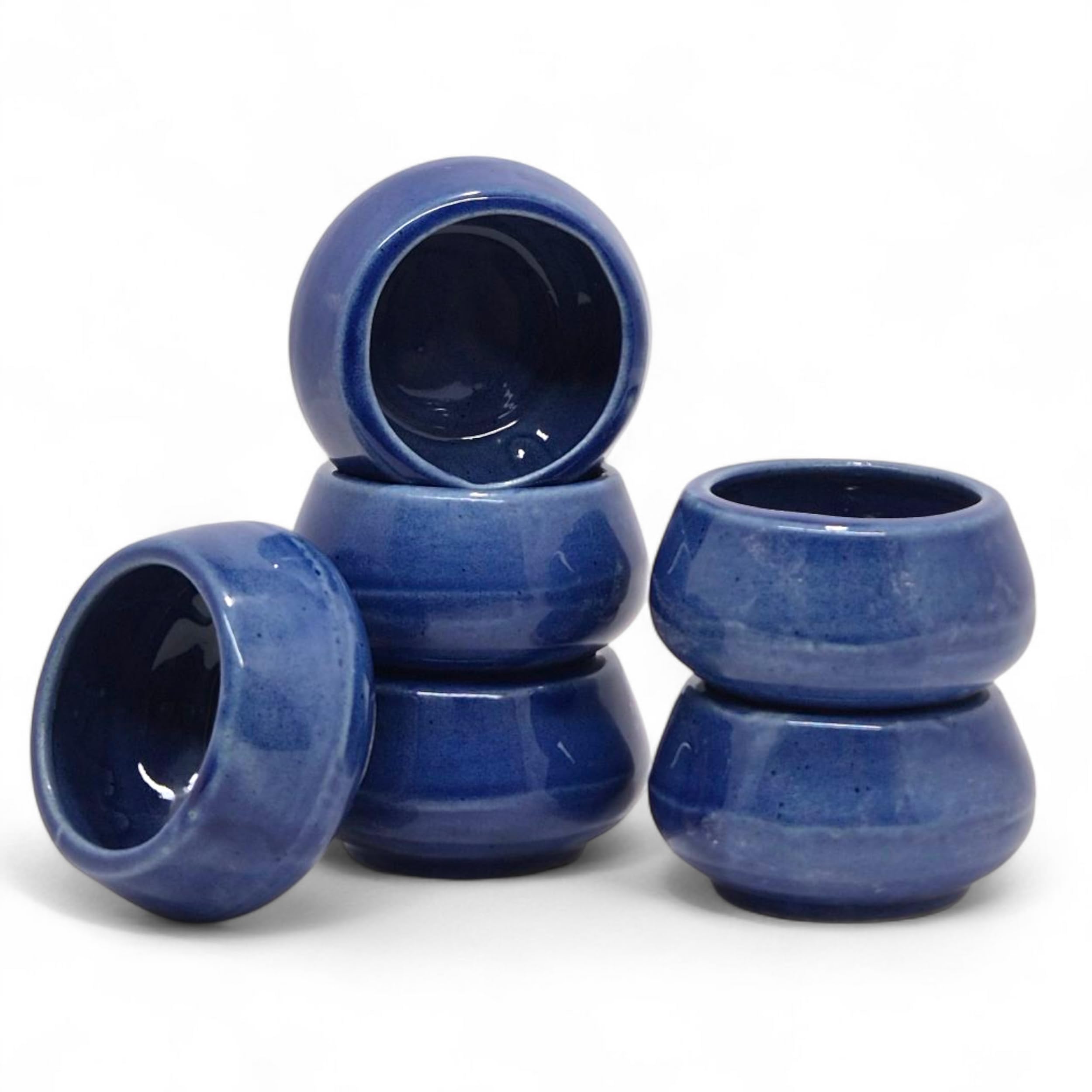 VOIDROP Set of 6 Ceramic Mini Dip Bowl for Serving Chutney, Salsa, Pickle, Sauce (Blue) 3