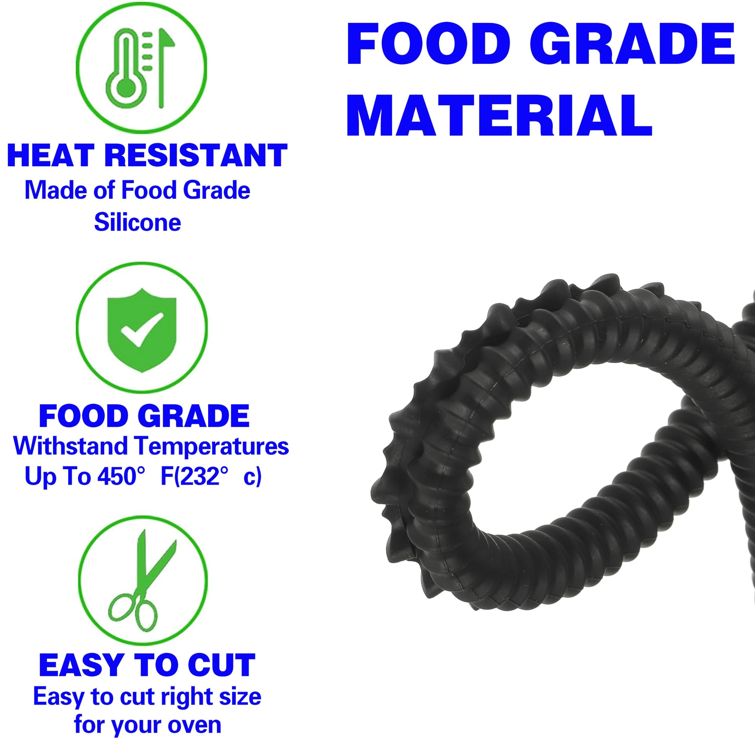 Protezioni per Rack da Forno - 4 Protezioni in Silicone Resistenti al Calore per Ripiani in Silicone 14 Pollici