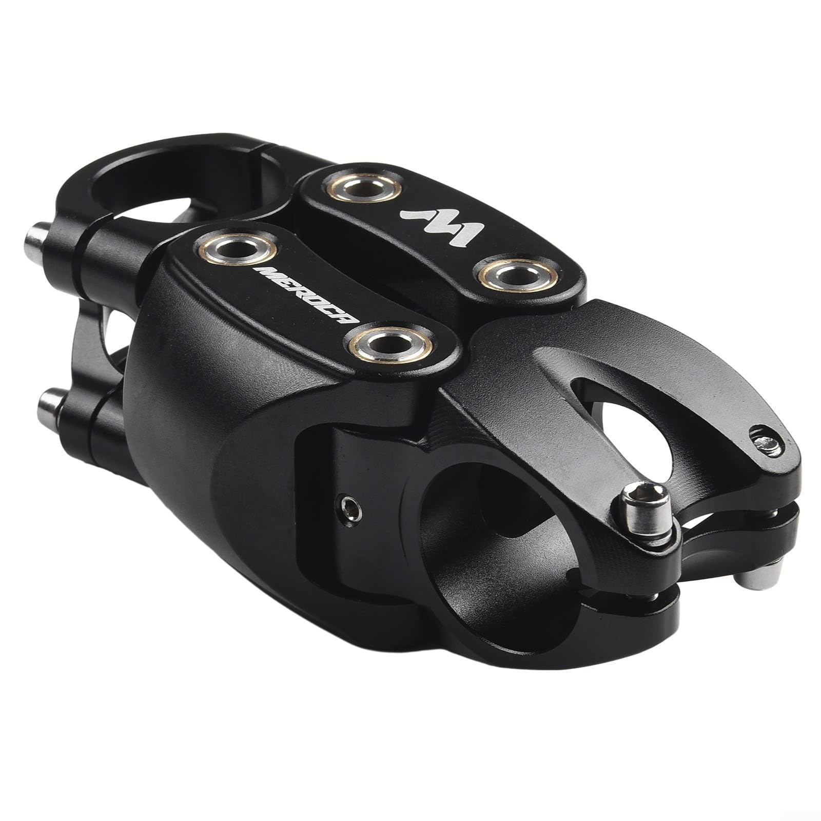 Potence de suspension réglable à 7° - 90 mm - Pour vélo électrique - En alliage d'aluminium - Absorption des chocs - Potence de guidon avec 4 ressorts