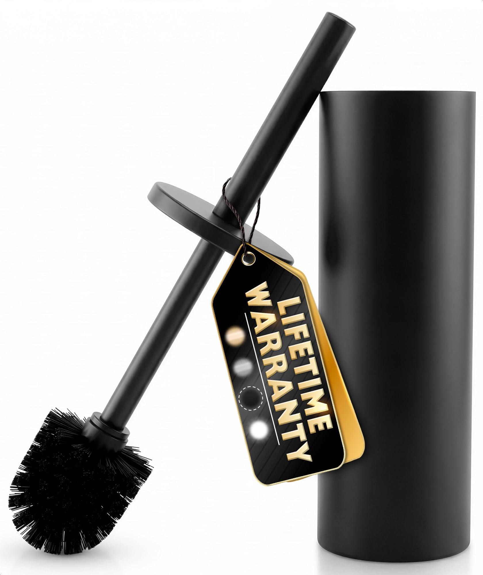 Freestanding toilet brush set