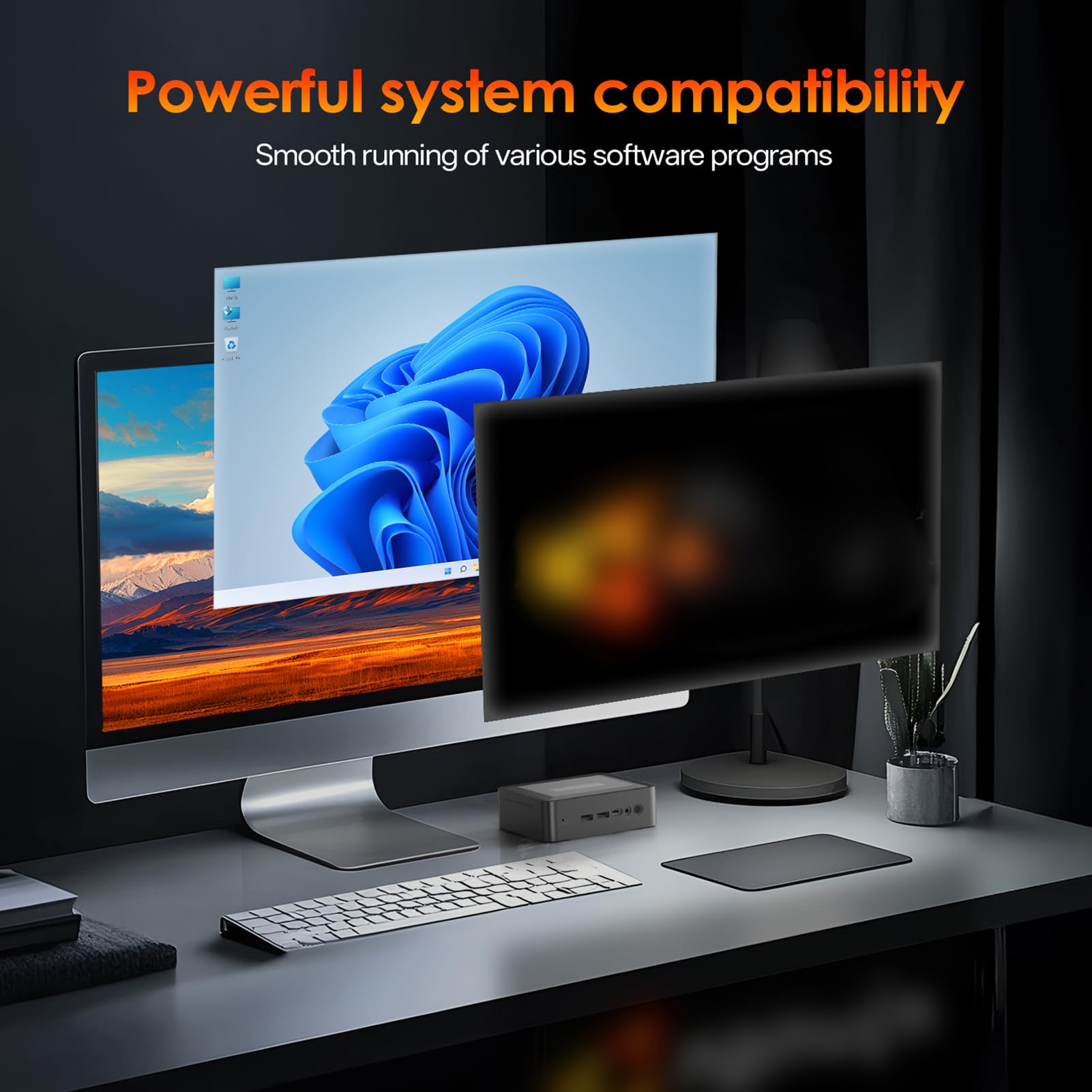Plyisty Mini PC, Ryzen 7 5825U 8 Rdzeni 16 Wątków do 4,5 GHz, Wi-Fi 6 5.2, Podwójny Potrójny Wyświetlacz 4K Typu C, z grafiką Radeon RX Vega 8 (wtyczka UE)
