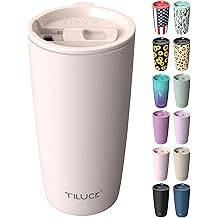 TILUCK 20 oz Insulated Tumbler with BPA-Free Lid, Stainless Steel Vacuum Travel Coffee Mug, Double Wall Coffee Tumbler for Cold &amp; Hot Drinks（20oz，Matte SakuraPink）