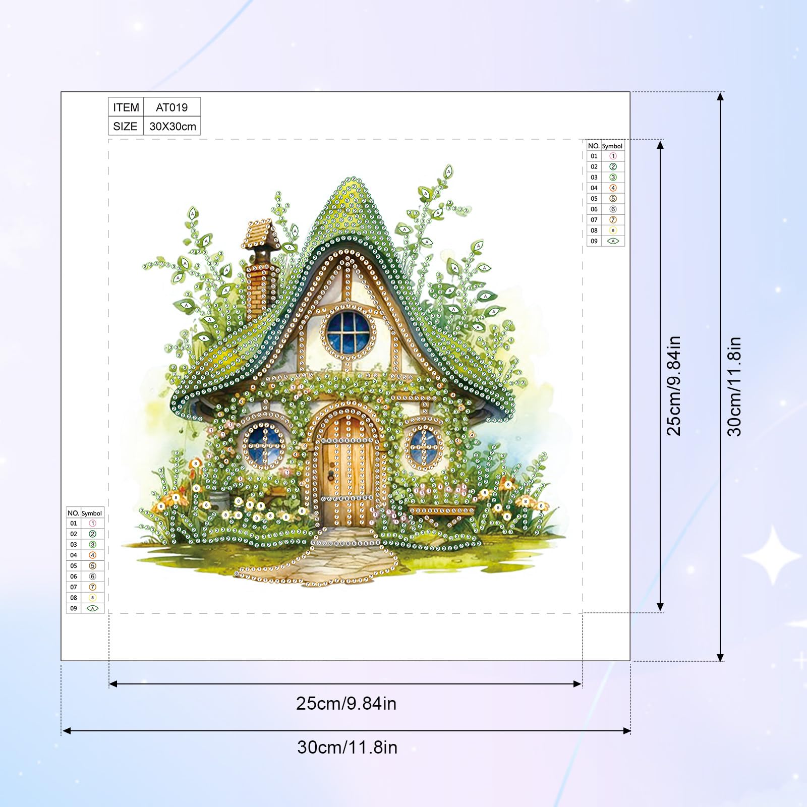 Amazon.co.jp: JISHSHAY ダイヤモンドアート 特殊 ビーズ 30x30cm 5D